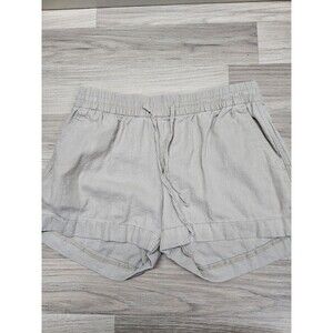 Old Navy Womens Linen Shorts Size Small Tan Khaki Pull-on